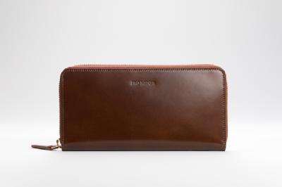 CORDOVAN - Round fastener long wallet